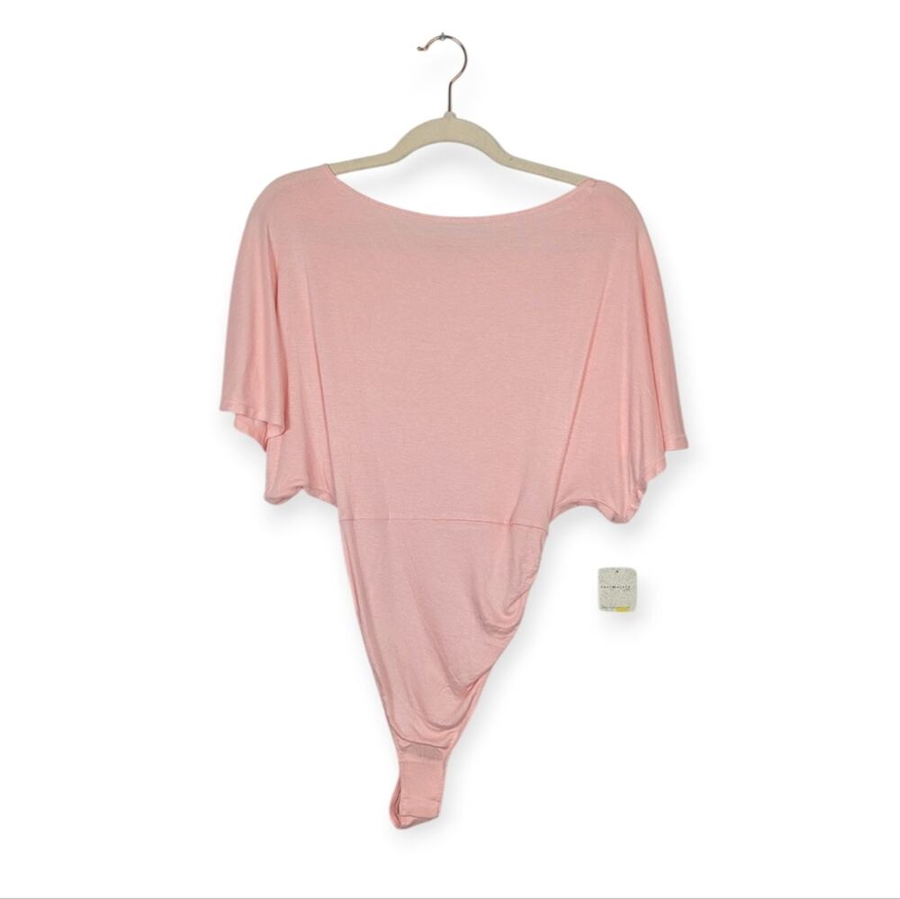 NWT Free People Intimately Light Pink Homebody T-Shirt Bodysuit Size XS